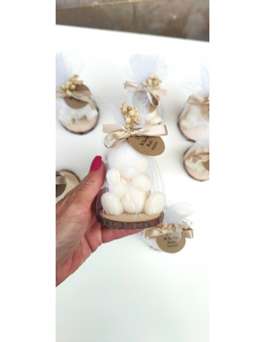 Velas Osito con peluche en madera Velas Osito con peluche en madera