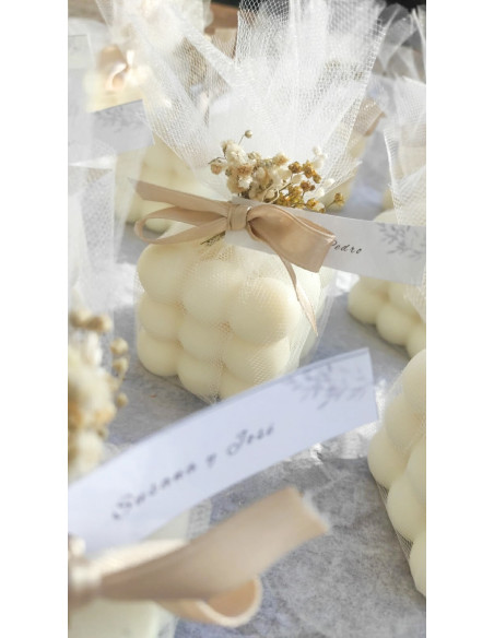 Vela Bubble mediana con tul