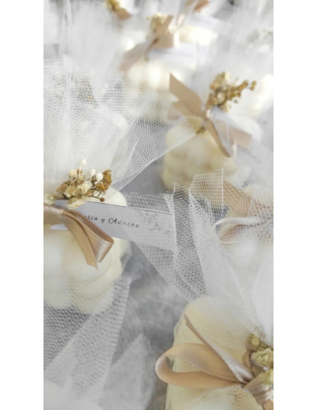 Vela Bubble mediana con tul