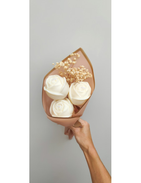 Ramo Floral de velas de rosa