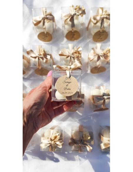 Velas Mini Bubble con cajita transparente