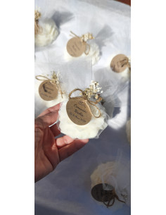 Velas Peonia con tul