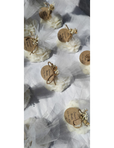 Velas Peonia con tul Velas Peonia con tul