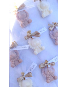 Velas León con tul 2