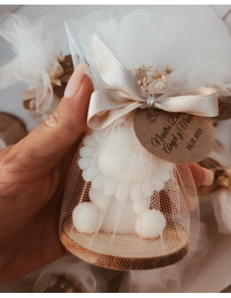 Velas León con Madera