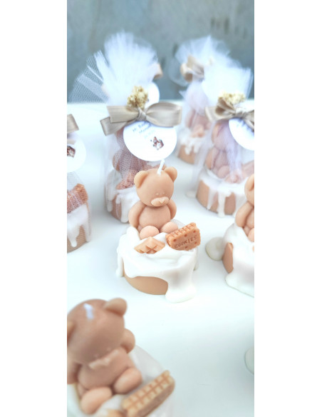 Velas Ositos en tarta