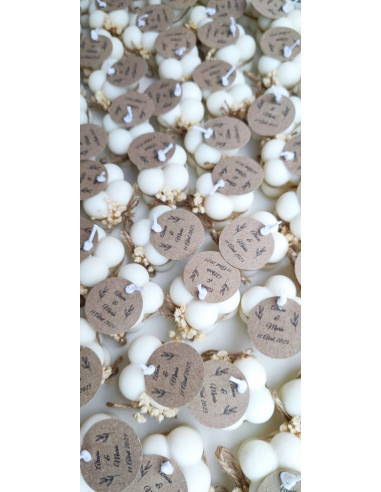 Velas mini bubble con flores y lazo enmedio Velas mini bubble con flores y lazo enmedio