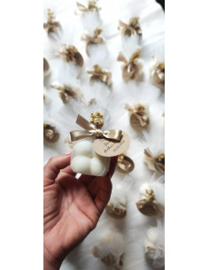 Velas Mini Bubble con tul y lazo satén