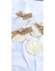 Velas de Rosa con Tul