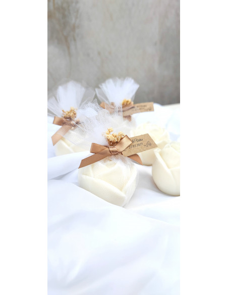 Velas de Rosa con Tul