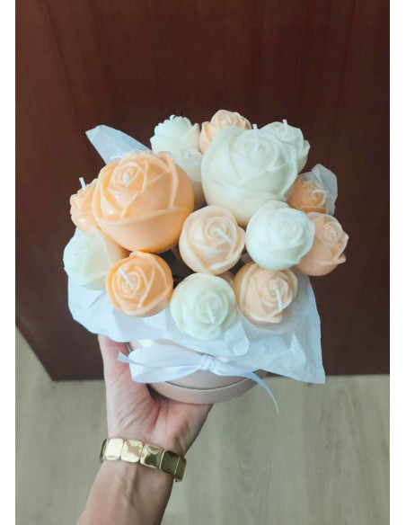 Caja Floral Rosas de Vela