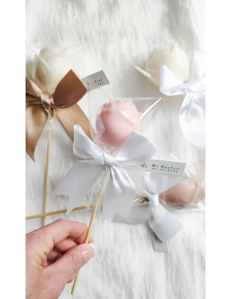 Velas de Rosa con Palo