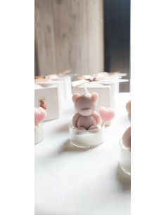 Velas Osito con Base Transparente