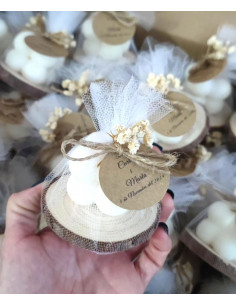 Velas Mini Bubble con Madera