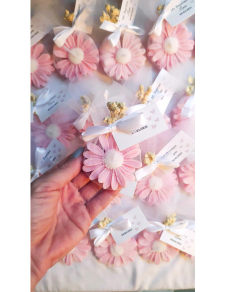 Velas Margaritas con tul