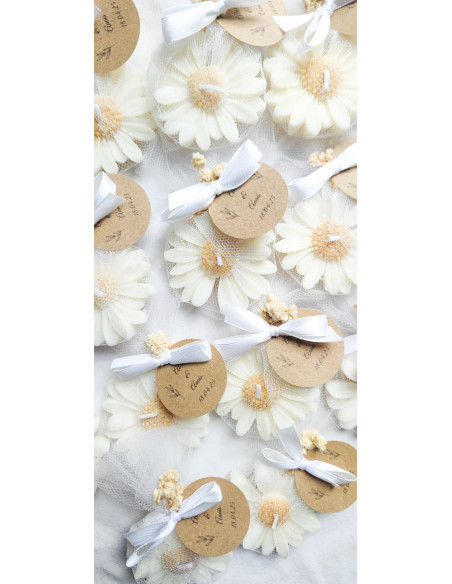 Velas Margaritas con tul