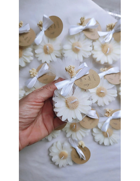 Velas Margaritas con tul