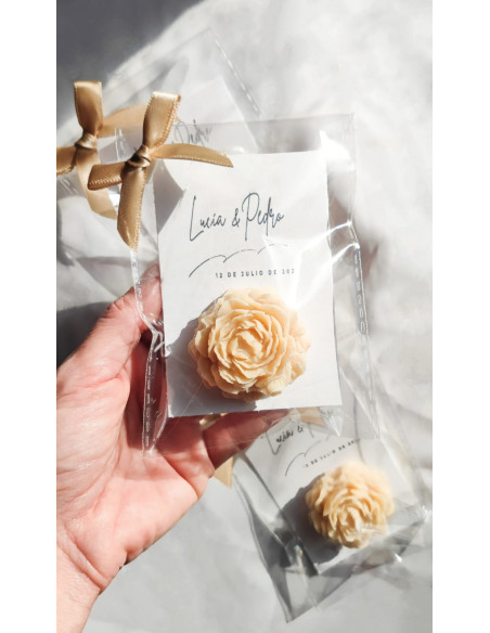Velas de Peonía con bolsita