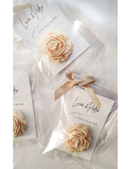 Velas de Peonía con bolsita