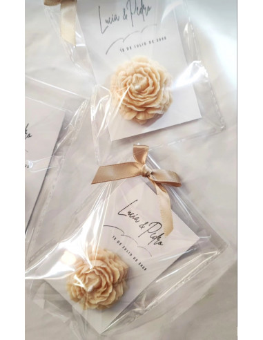 Velas de Peonía con bolsita Velas de Peonía con bolsita