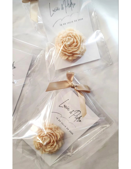 Velas de Peonía con bolsita