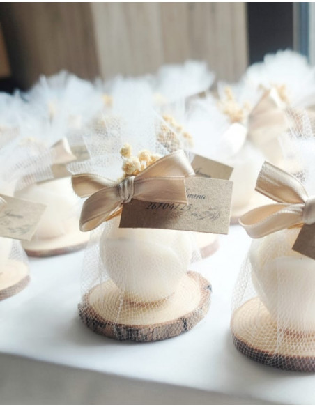 Vela de Rosa con Madera