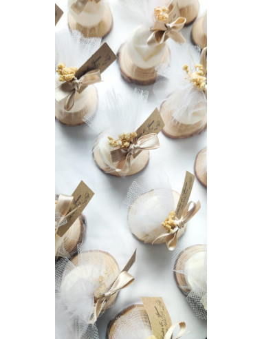 Vela de Rosa con Madera Vela de Rosa con Madera