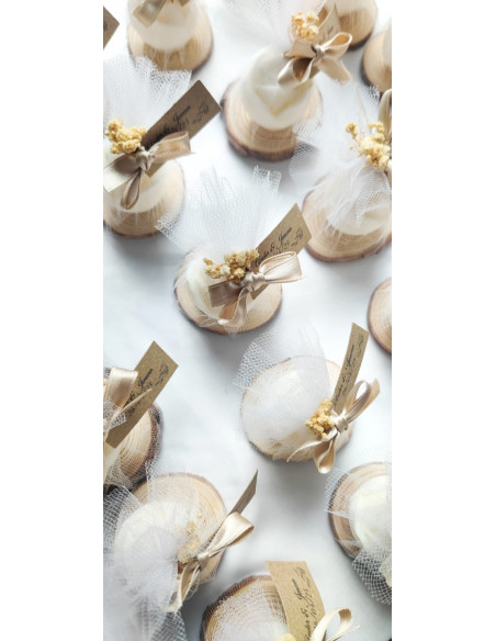 Vela de Rosa con Madera