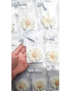 Velas Margaritas con Bolsita transparente