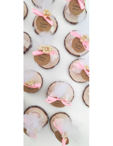 Velas Osito con madera